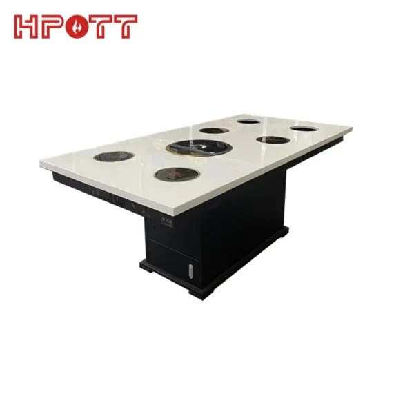 Korean BBQ SHABU SHABU Table Chinese Hot Pot Table With Induction