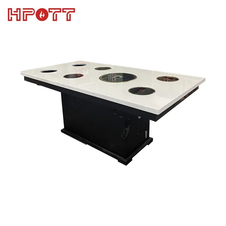 Korean BBQ SHABU SHABU Table Chinese Hot Pot Table With Induction