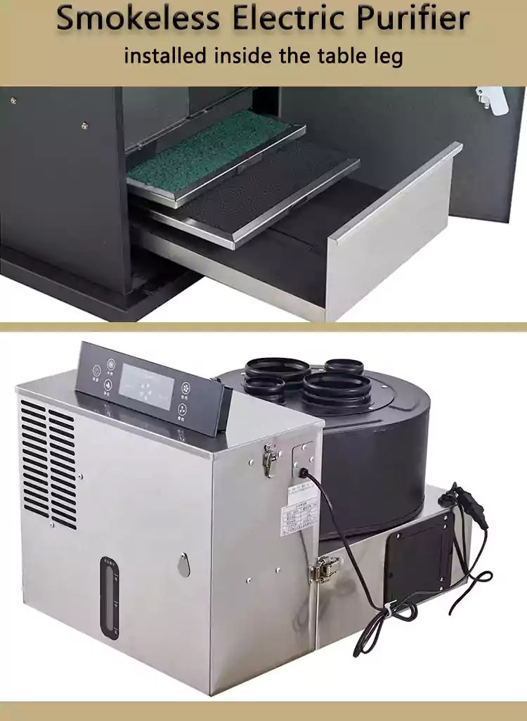 Commercial Restaurant Electric Korean BBQ Grill Table HPOTT