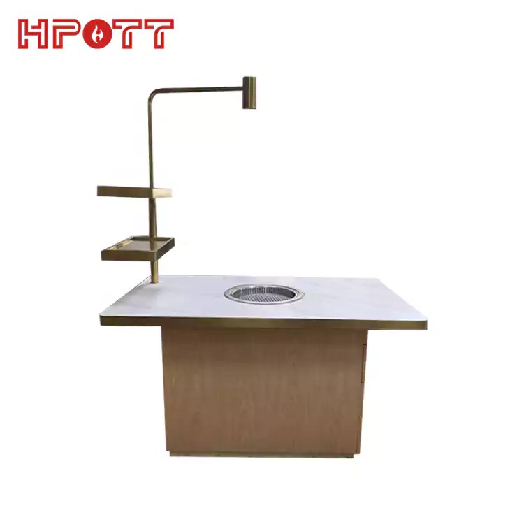Commercial Built In Electric Smokeless Korean BBQ Grill Table For