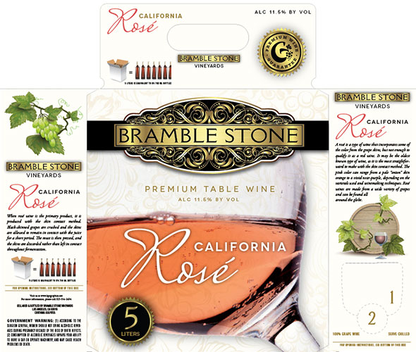 Boxed Wine California Rose Hand Prop Room