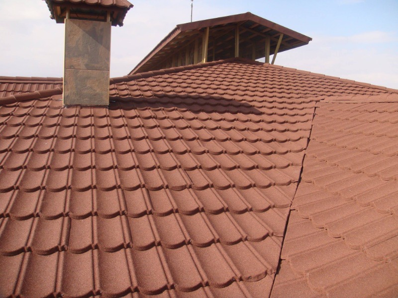 Stone Coated Metal Roof Tiles For Roof Renovation Lightweight Metal