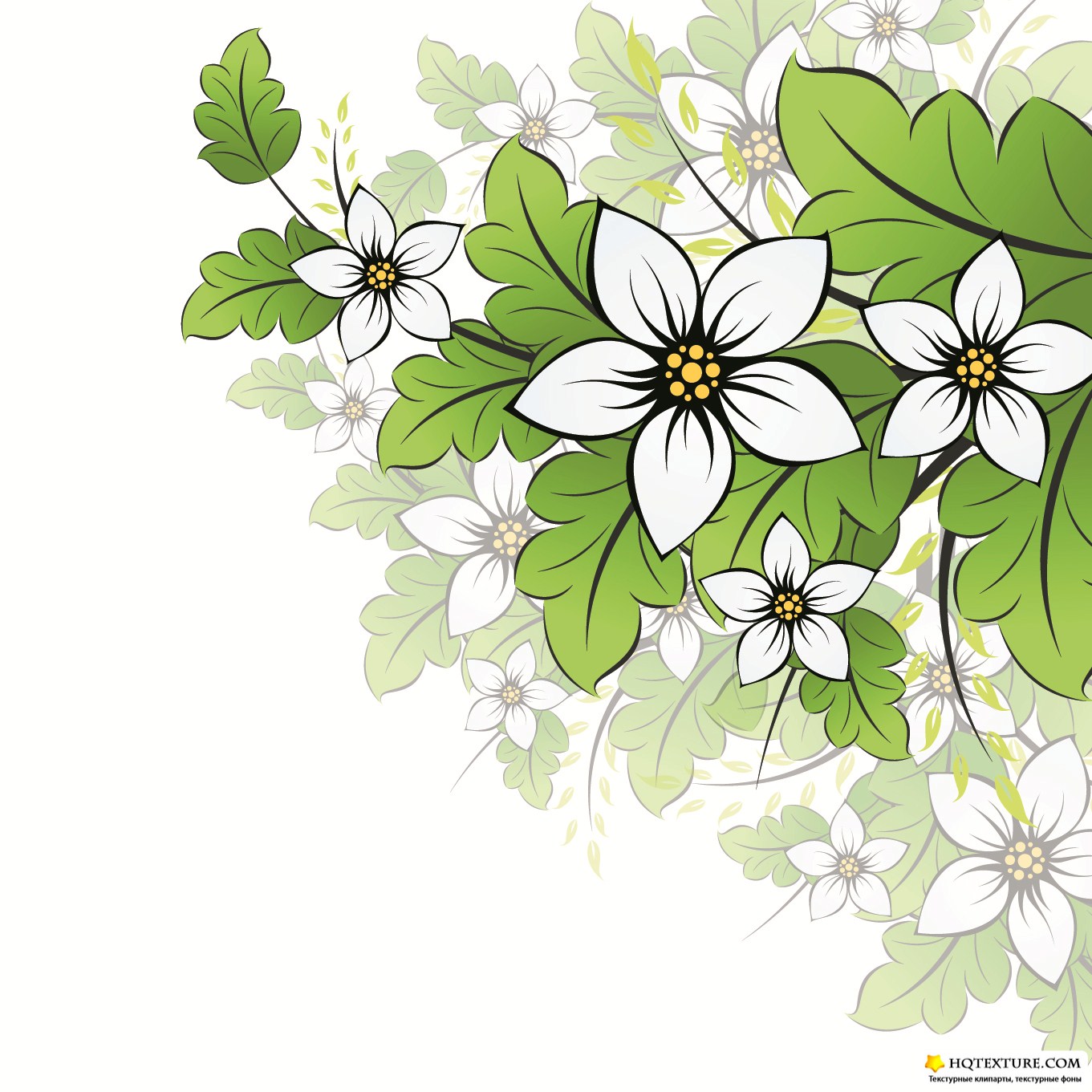 Simple Floral Backgrounds Vector » Векторные клипарты, текстурные фоны
