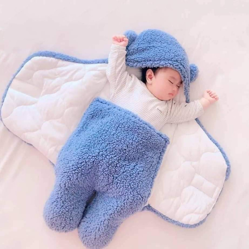 HR Bazar Baby Sleeping Bag UltraSoft Fluffy Fleece Newborn Receiving