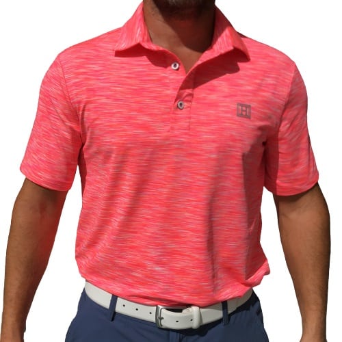Heather Pink Golf Shirt Hreski 504 Wild Designs Golf