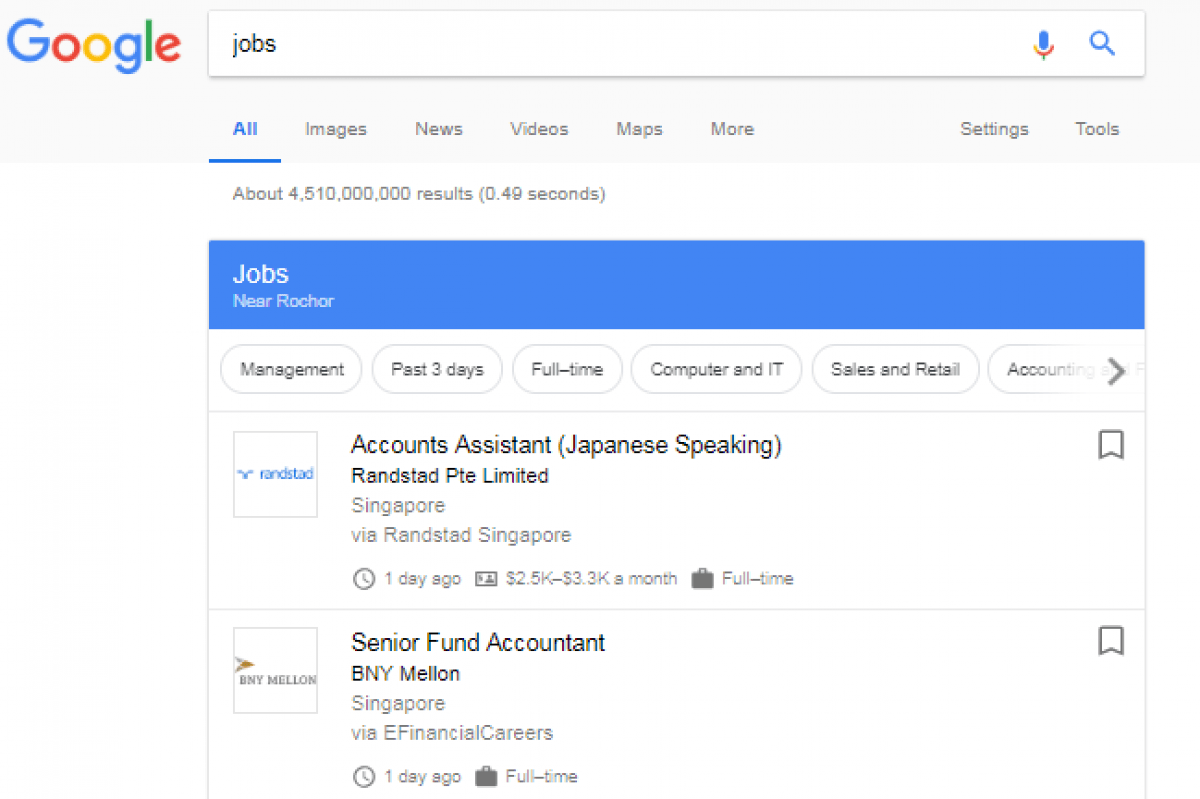 Google launches job search in Singapore HRM Asia HRM Asia