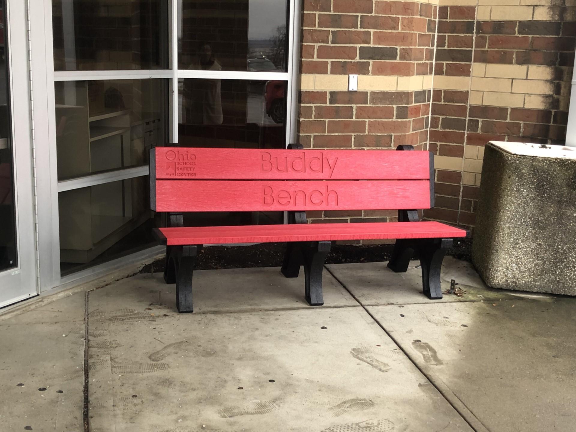 New Buddy Bench installed at Fairfield High School after 300+ pounds of plastic bottle caps