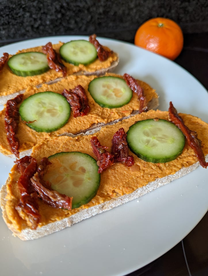 Roasted Red Pepper, Carrot & Garlic Hummus H's Home Cooking