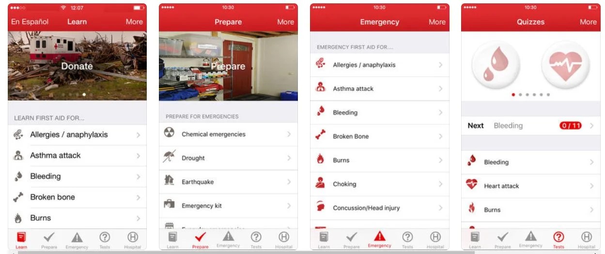 First Aid,American Red Cross Safety APP.