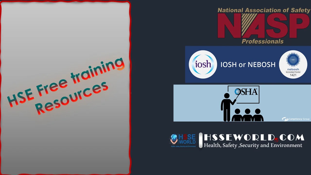 Free Safety Training Resources HSSE WORLD