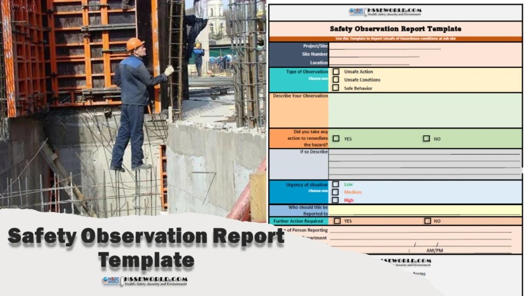 Safety Observation Report Template