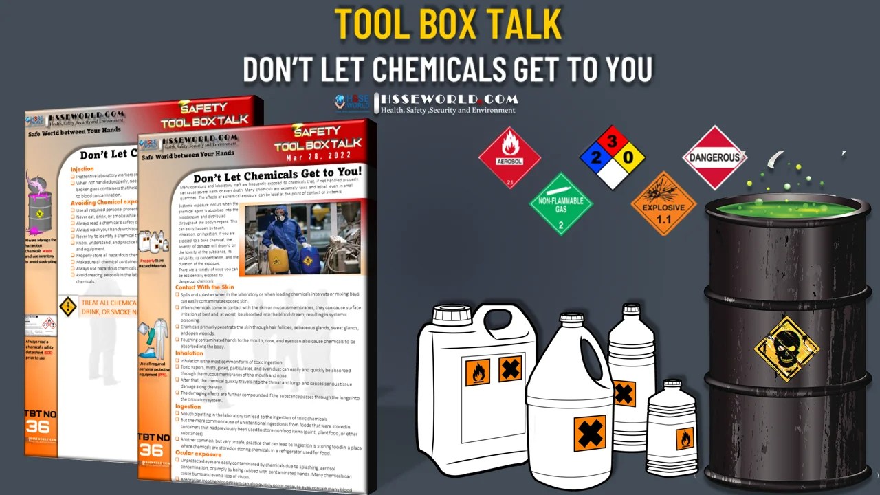 Tool Box Talk Don’t Let Chemicals Get to You