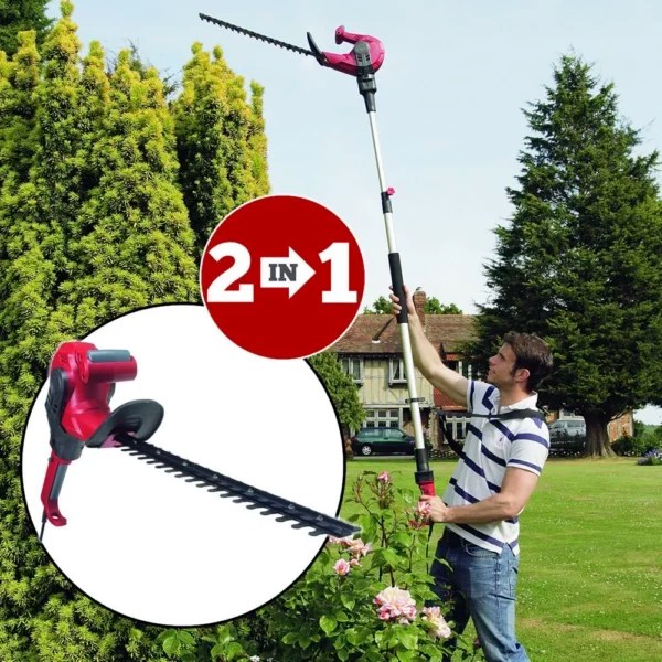 DuoTrim 9ft 2” Telescopic Hedge Trimmer • Home Shopping Selections
