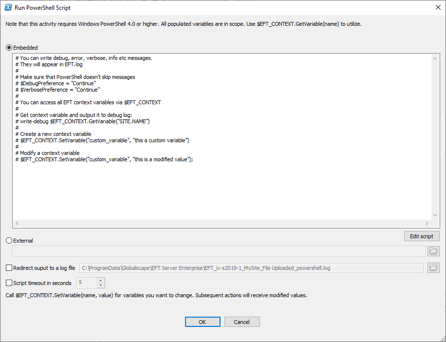 Script PowerShell Action