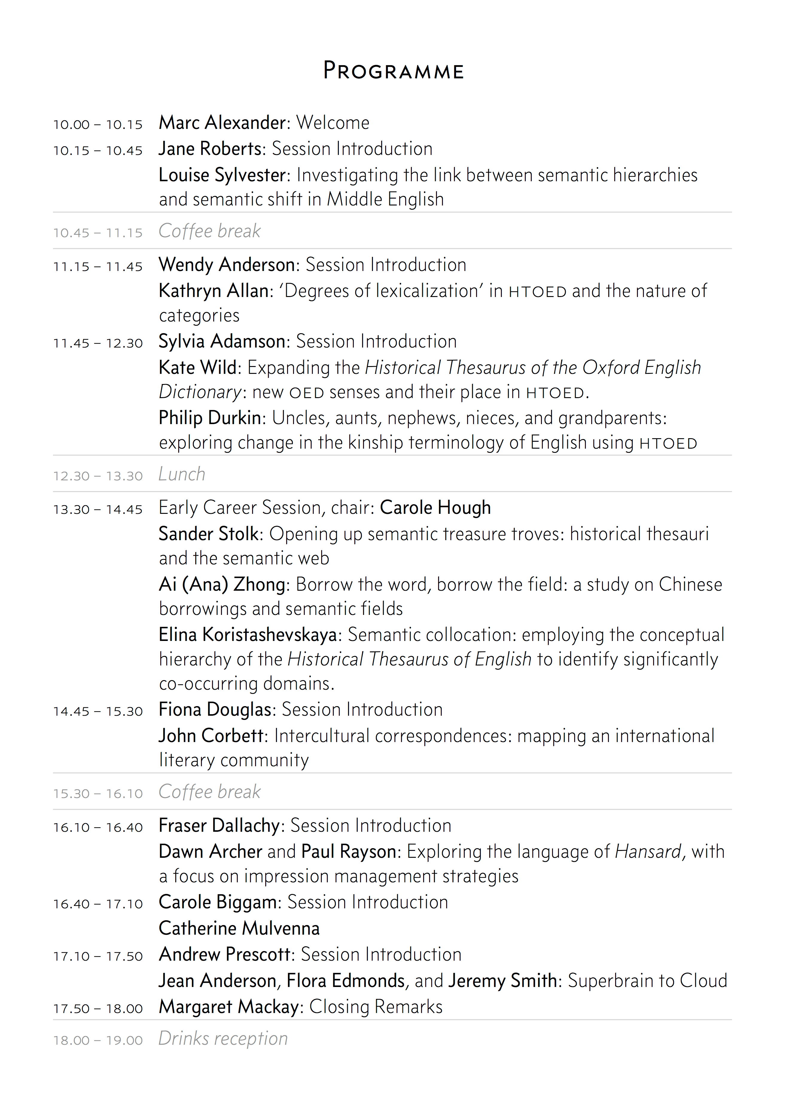 Historical Thesaurus About the Thesaurus