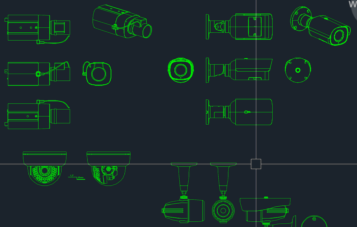 Thư viện mẫu AutoCAD CCTV Camera DWG HTCENG