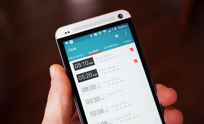 HTC Clock update unlimited alarms, gradual alarm notifications HTC Source