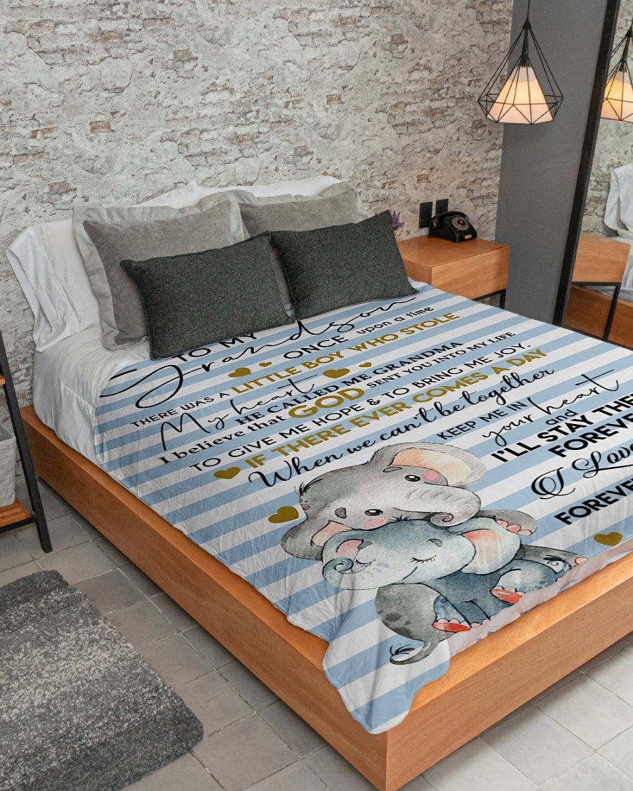 To My Grandson Blanket Grandson Blanket From Grandma Fleece Blanket