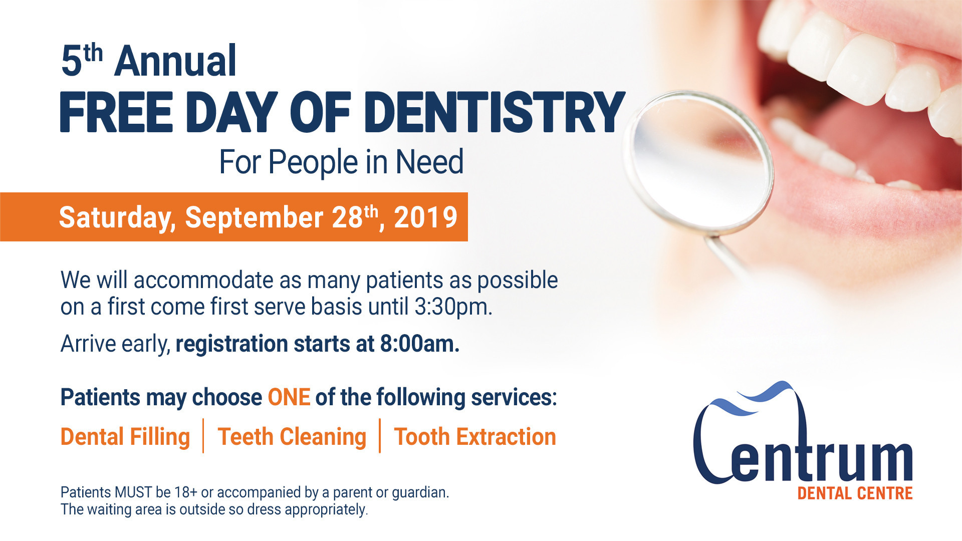 You Won't Want To Miss Free Dentistry Day Centrum Dental Centre