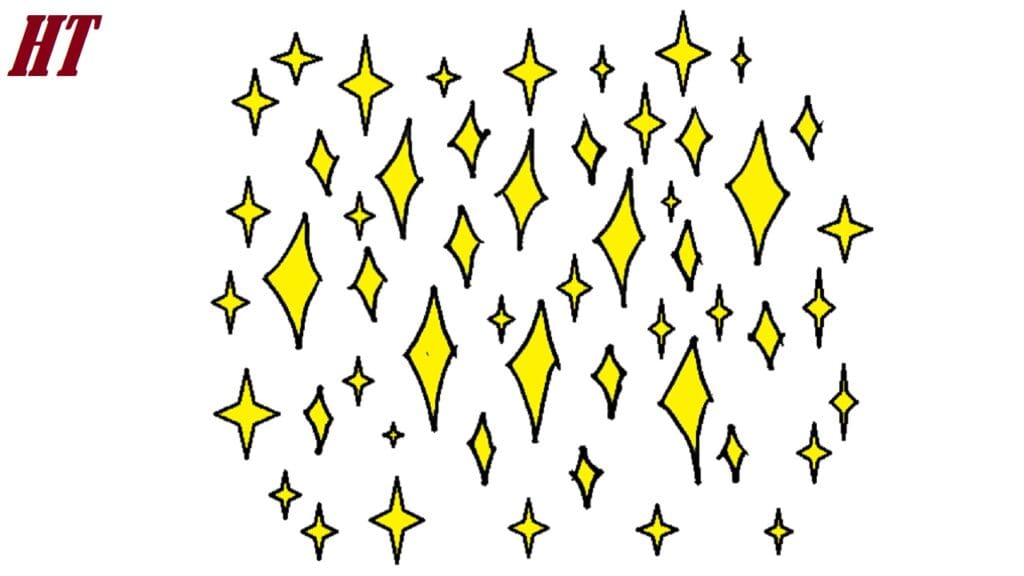 How to Draw Sparkles easy Step by Step
