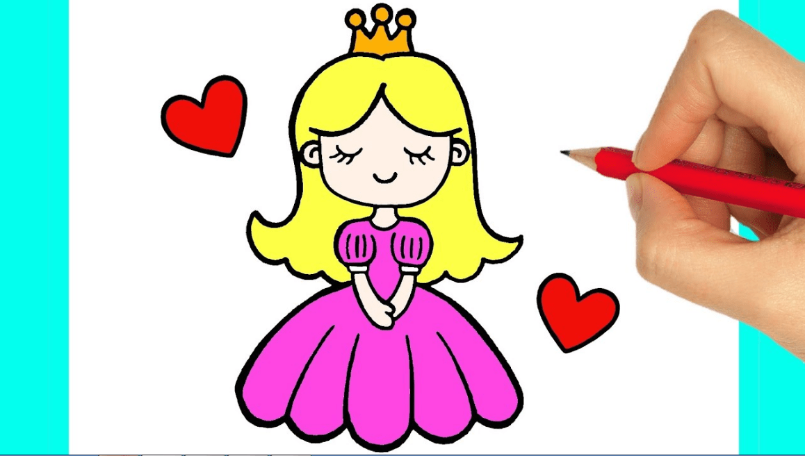 How to draw a princess step by step Draw girls easily Entertainment