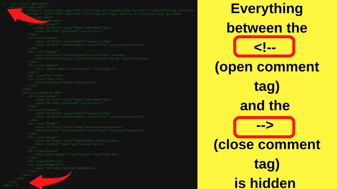How to Put a Comment in HTML — The Answer