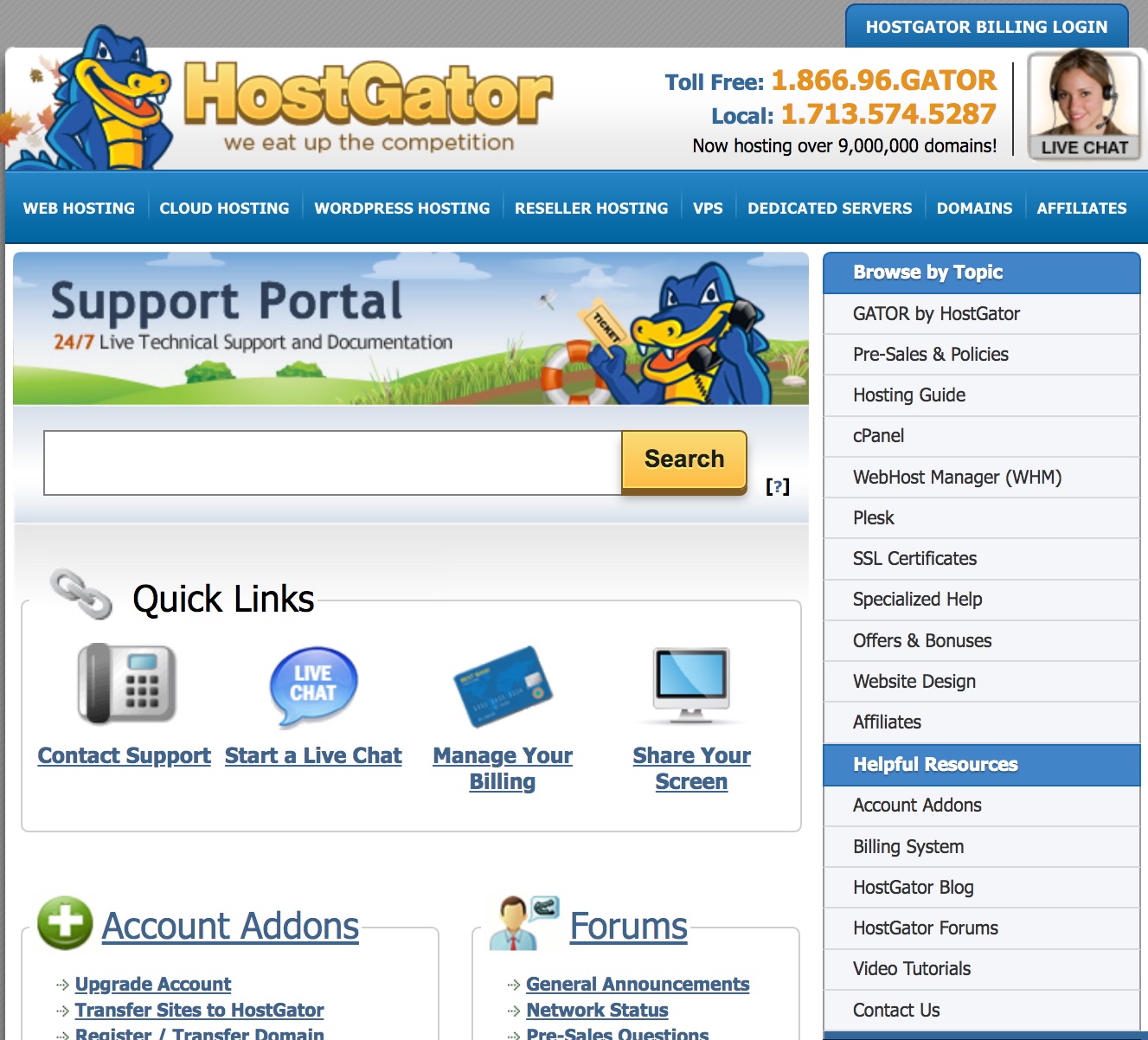 HostGator Billing/Support System