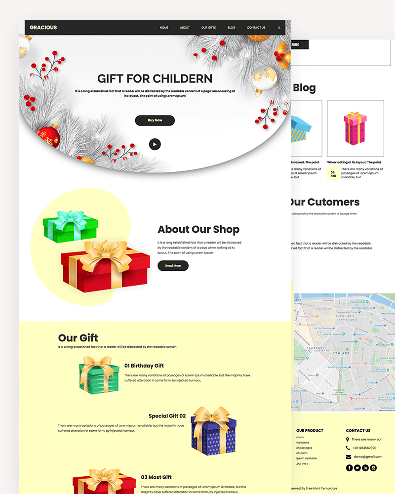 Gracious Gift Shop site Template Download