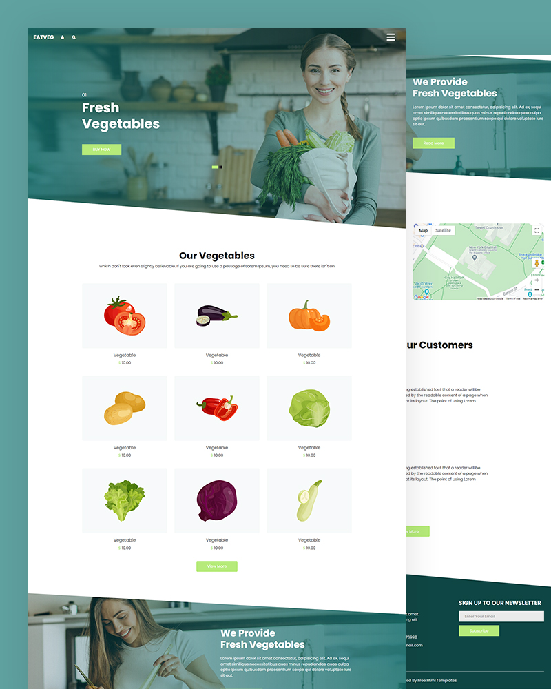 Eatveg Vegetables HTML site Template