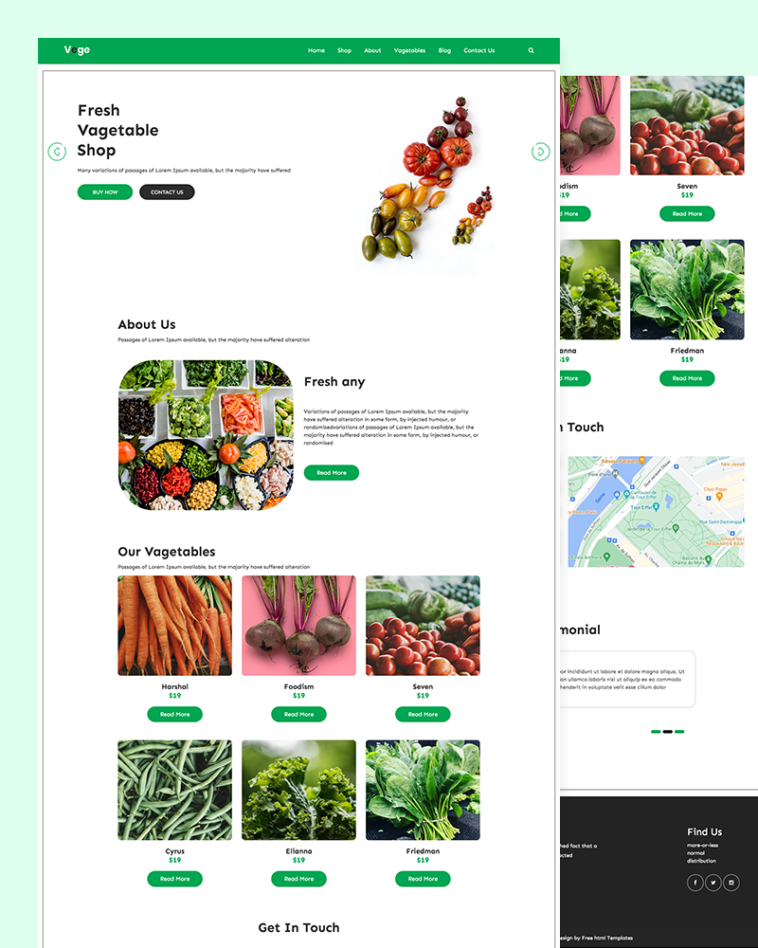 Vege Fresh Vegetable Shop Template