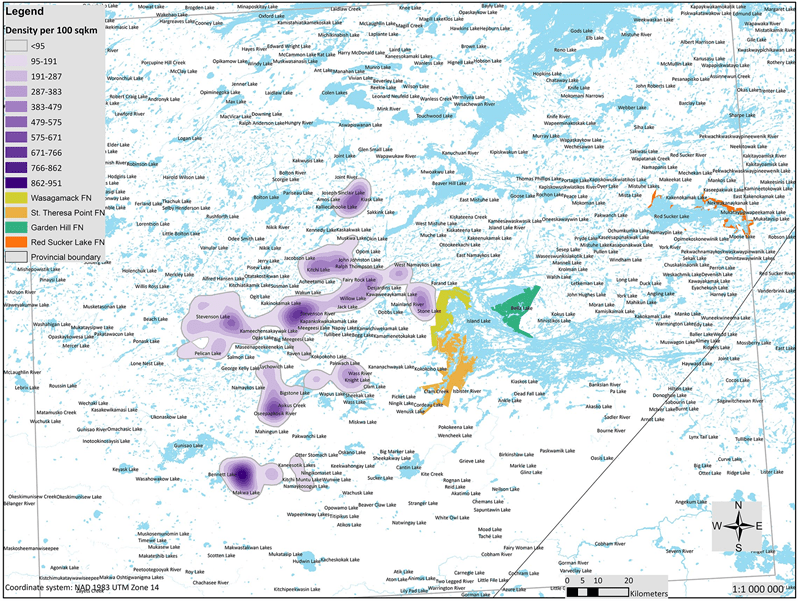 Applying Density and Hotspot Analysis for Indigenous Traditional Land