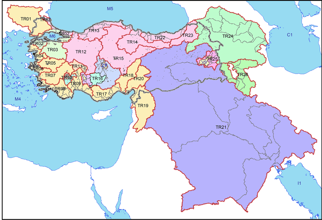 Determination of Watershed Boundaries in Turkey by GIS Based