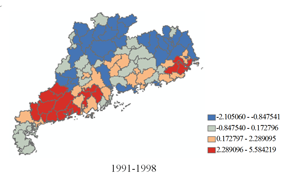 The Analysis on Evolvement of Spatial Pattern of Economy at County