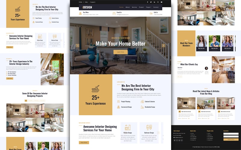 Interior Design HTML Template Free Download HTML Codex