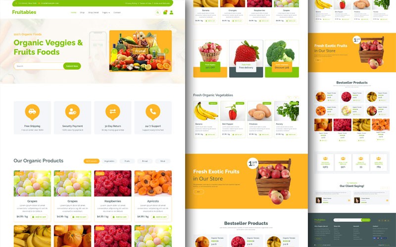 Vegetable site Template Free Download HTML Codex