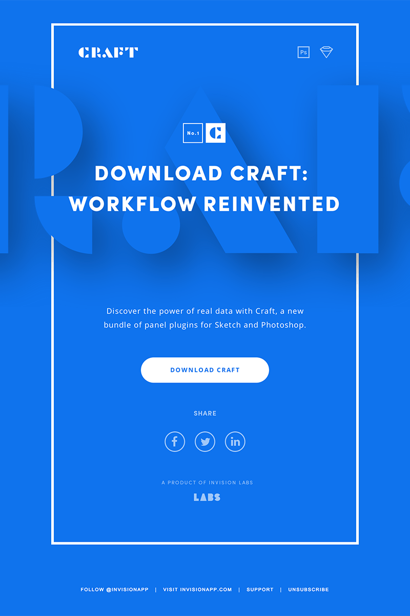 Minimal, clean, blue email design HTML Email Gallery