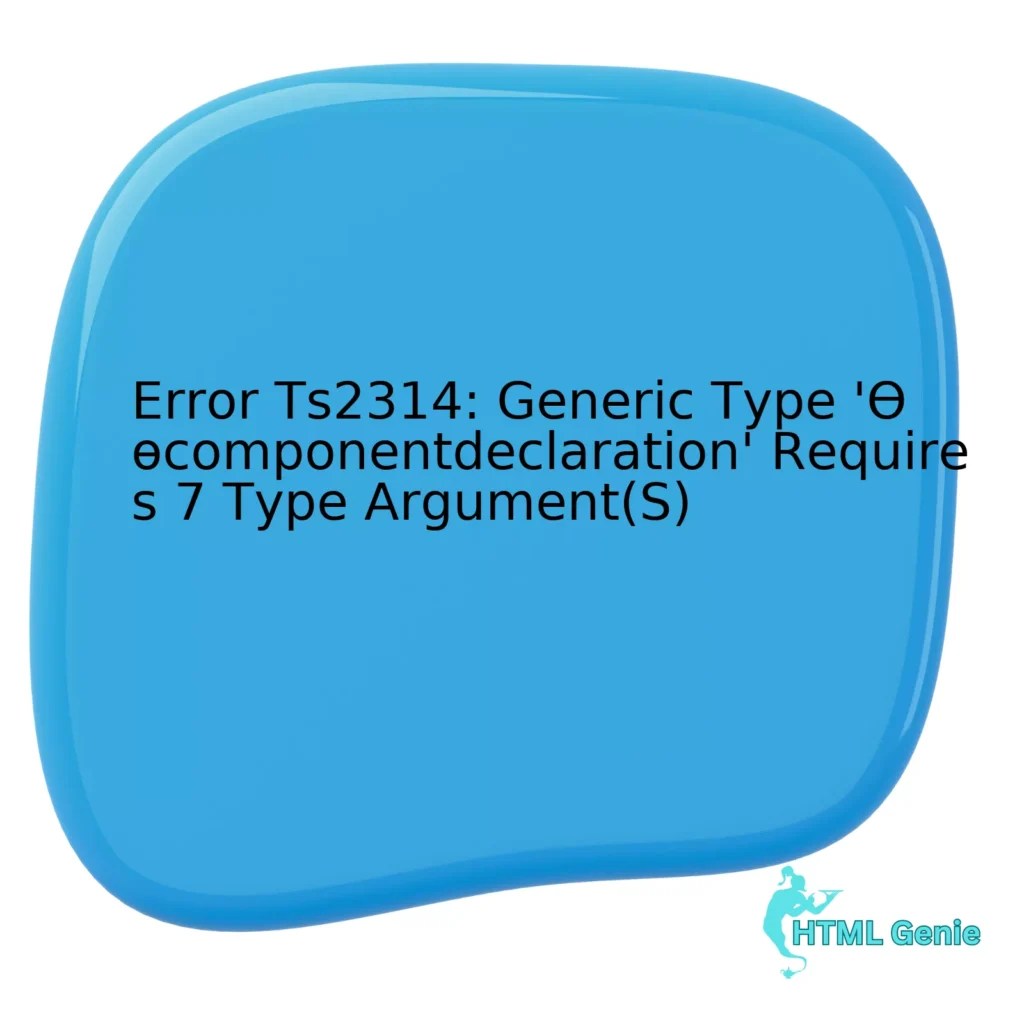 Error Ts2314 Generic Type Requires 7 Type