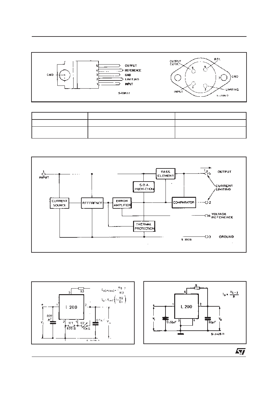 L200 datasheet(2/12 Pages) STMICROELECTRONICS ADJUSTABLE