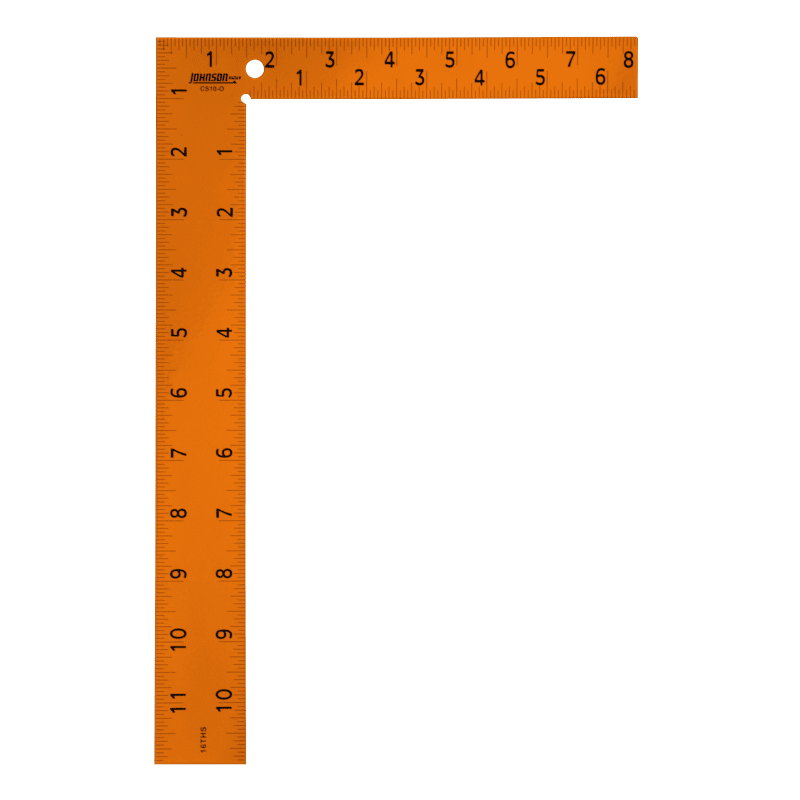 Johnson 8" x 12" EasyRead™ Steel Carpenter Square H To O Supply