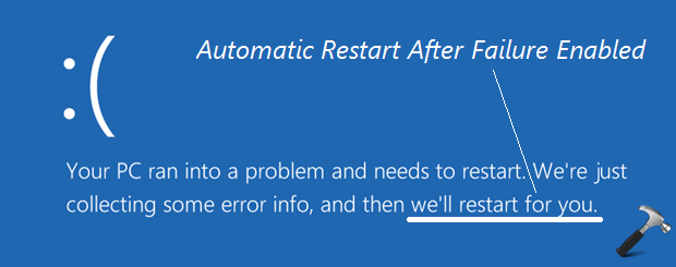 [How To] Disable Automatic Restart After Failure In Windows 10