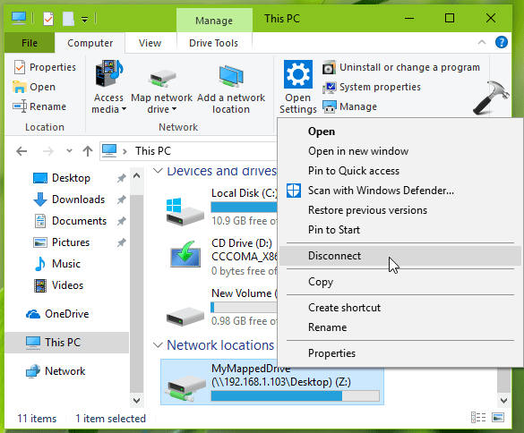 [How To] Map A Network Drive In Windows 10