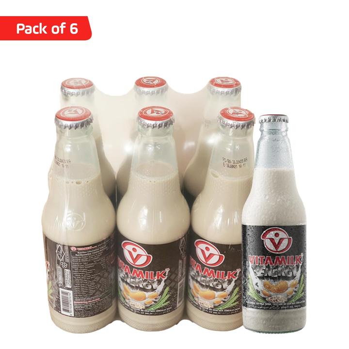 Vitamilk Double Choco Shake Soy Milk Bottle 300ml (Pack of 6) HTS Plus