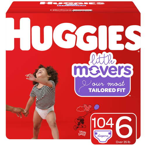Huggies Little Movers Baby Diapers 6 HTS Plus