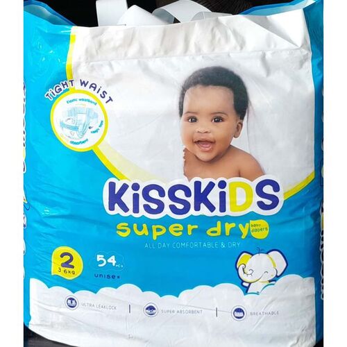Kisskids Super Dry Baby Diaper 2 (36kg) 54pcs HTS Plus