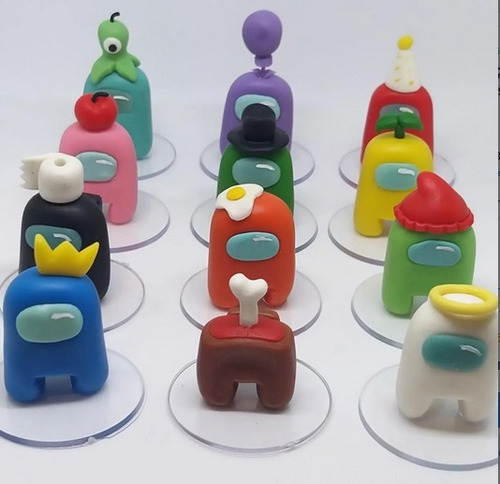 Among Us Adornos Para Tortas De Porcelana Fria!!, Compra Y Venta