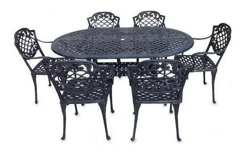 Juegos De Jardin En Aluminio Mesa Con 6 Sillones Fabrica $ 99.000 En Lobos - Buenos Aires | Mebuscar Argentina
