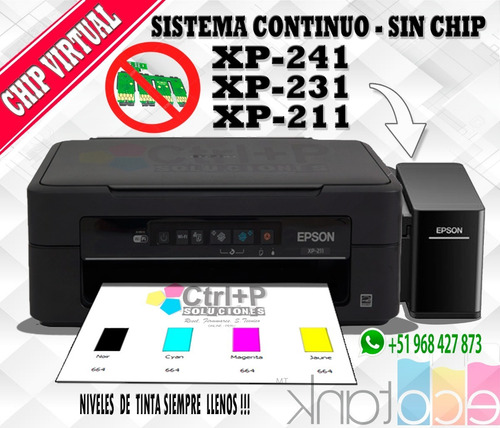 Chip Virtual Epson Xp 211 231 241 (Sistema Continuo) En Venta En Trujillo La Libertad Por Sólo U$S 25.00 - Ocompra.com Perú