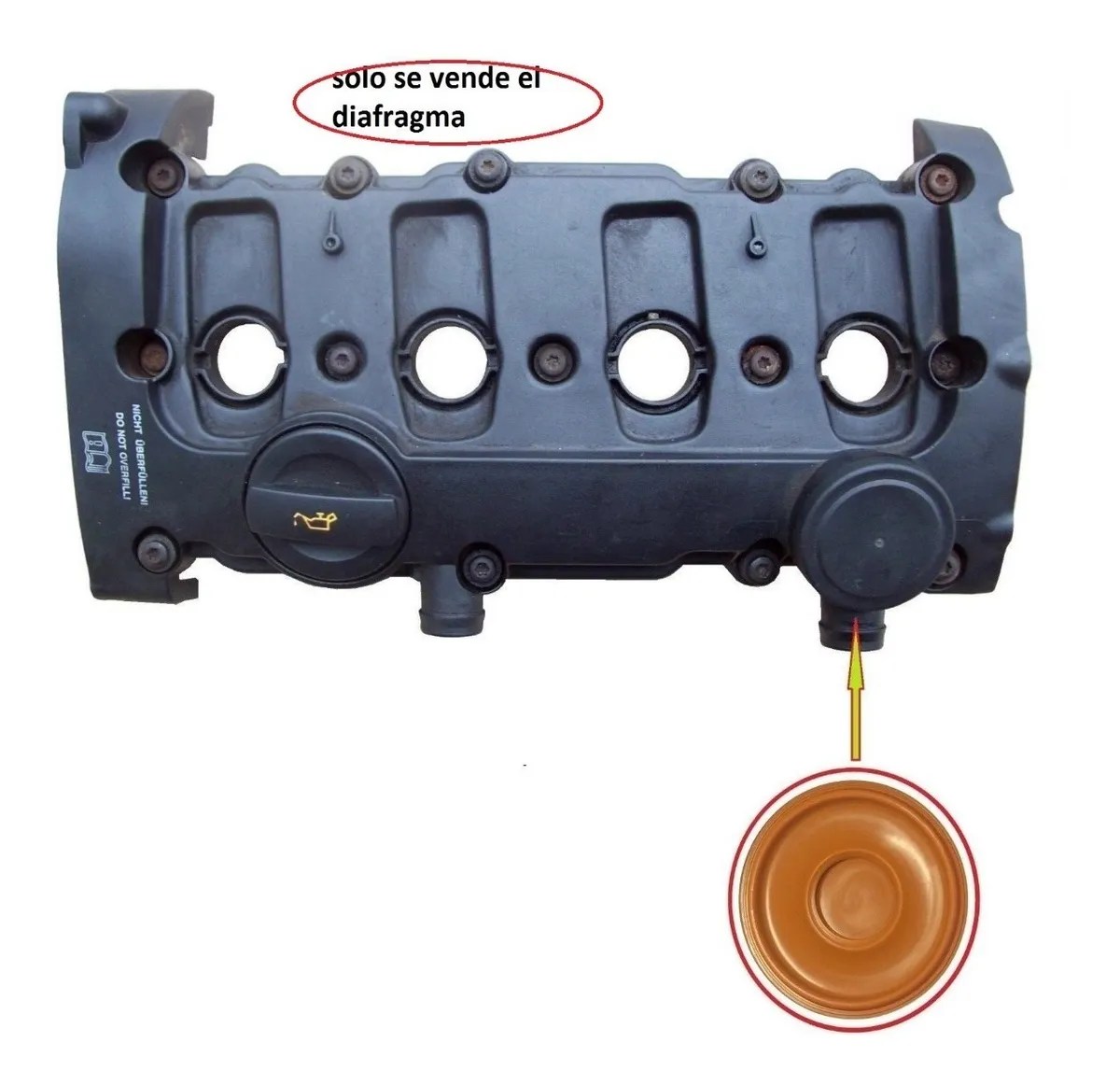 Valvula Pcv Y Goma Tapa Punterias Golf Jetta A3 Derby en Sonora