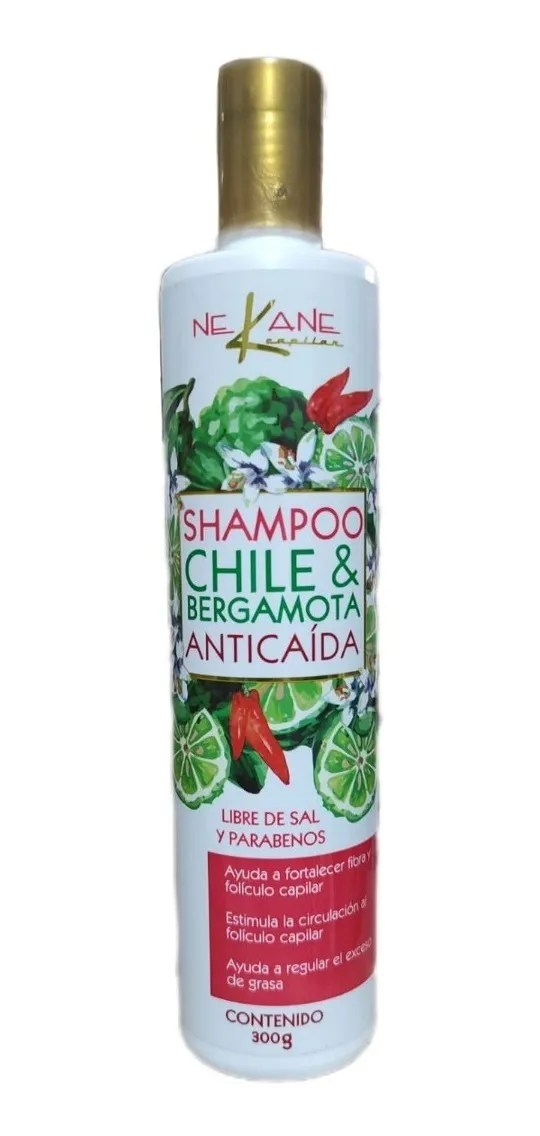 Shampoo Nekane De Chile Y Bergamota Anti Caida Cabello 300 G Mebuscar México