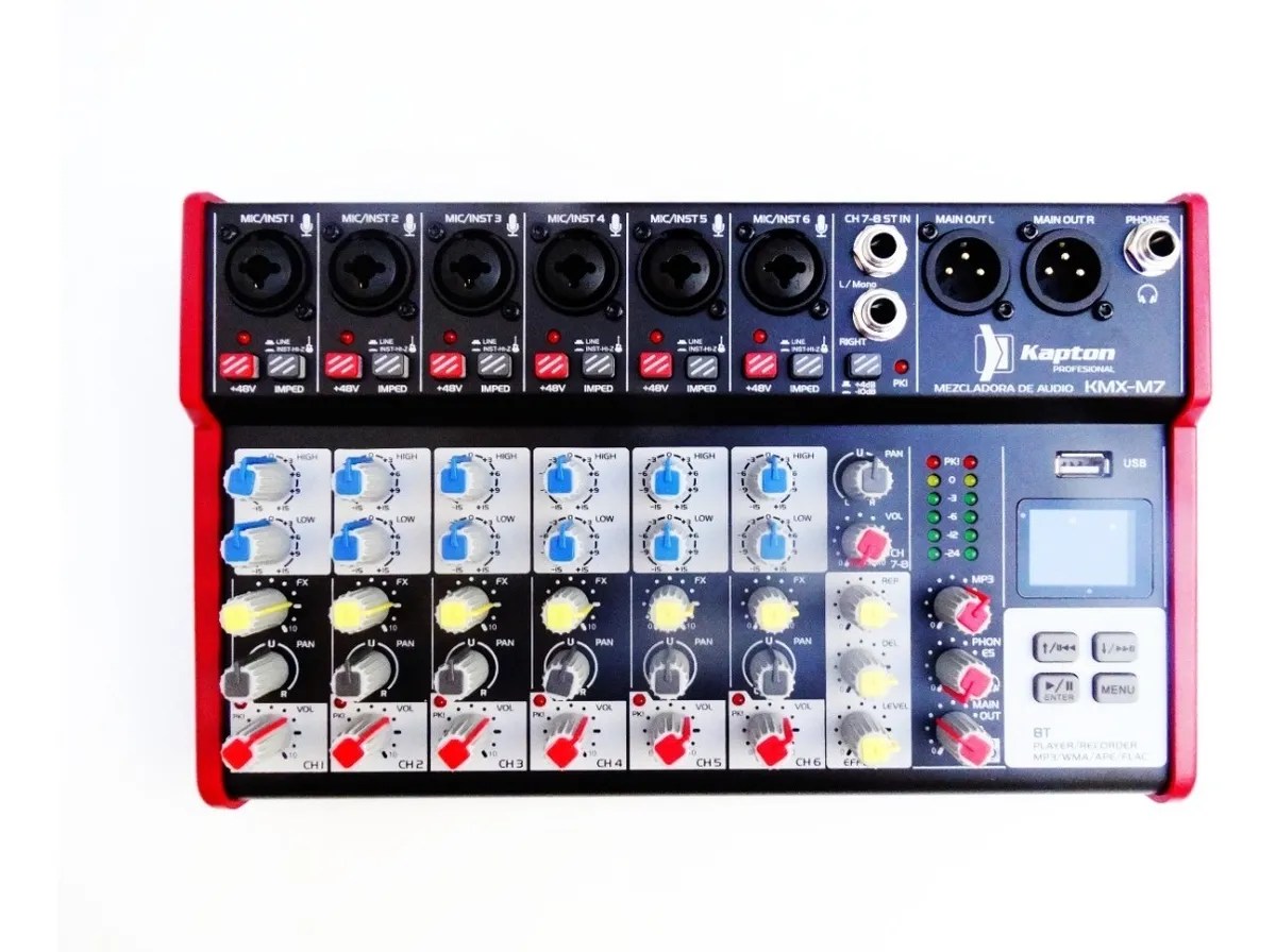 Mezcladora Consola Amplificada Kapton 12 Canales3 Mebuscar México